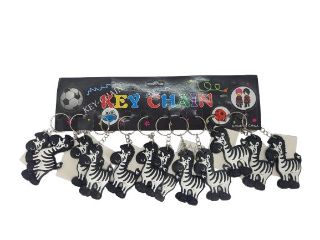 Obrázek z Klíčenka zebra 6,5cm měkká guma (12) 